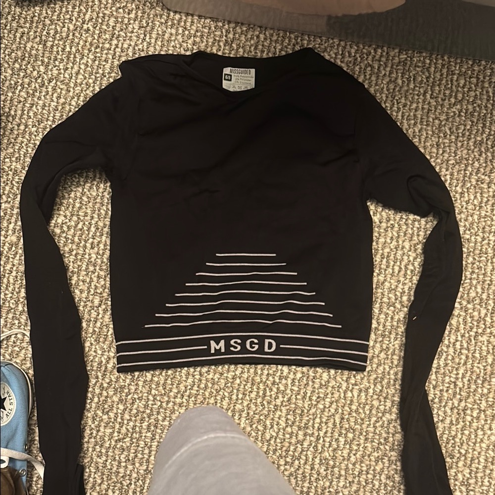 Black Long Sleeve missguided running Top